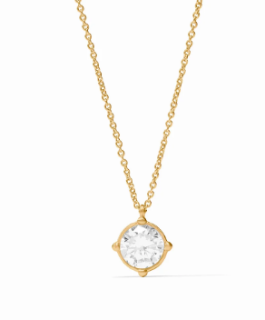 Julie Vos Honeybee Solitaire Necklace in Cubic Zirconia