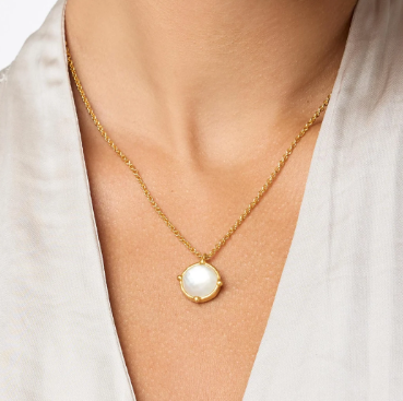 Julie Vos Honeybee Solitaire Necklace in Cubic Zirconia