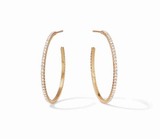 Julie Vos Windsor Medium Hoop in Cubic Zirconia