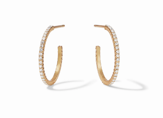 Julie Vos Windsor Small Hoop in Cubic Zirconia