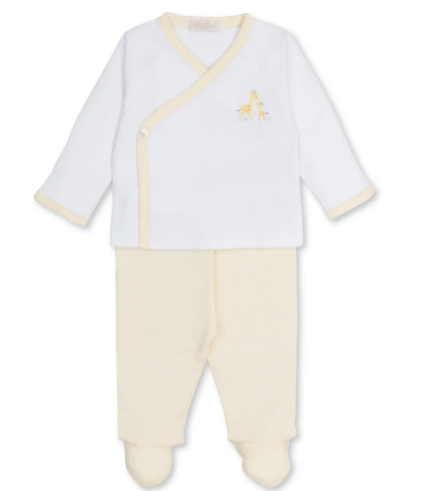 Kissy Kissy Footed Pant Set  in Just Giraffes