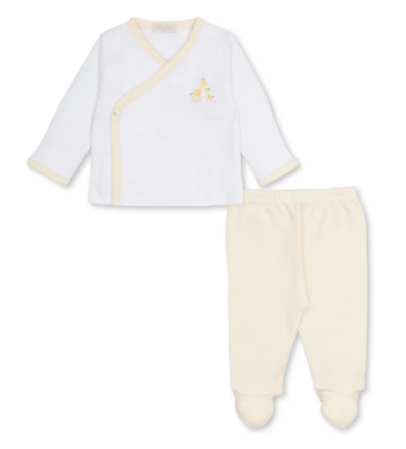 Kissy Kissy Footed Pant Set  in Just Giraffes