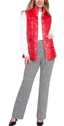 Renuar Collared Vest in Lipstick