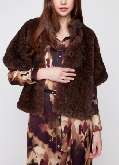 Renuar Cape Poncho in Chocolate