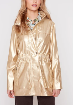 Renuar Long Coat in Gold