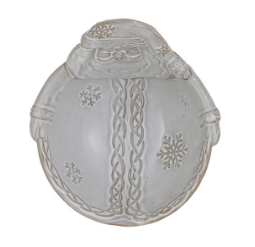 Creative Co-op Stoneware Santa Bowl