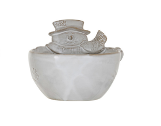 Creative Co-op Stoneware Snowman Bowl