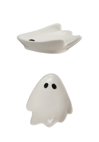 Creative Co-op Stoneware Ghost Shaped Dish