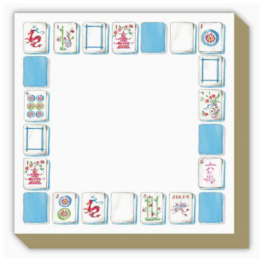 Rosanne Beck Collections Luxe Notepad Handpainted Mahjong Tiles