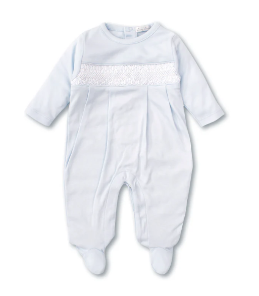 Kissy Kissy Footie with Hand Smocking - Blue
