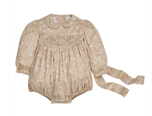 Little English Smocked Charlotte Bubble in Camden Floral