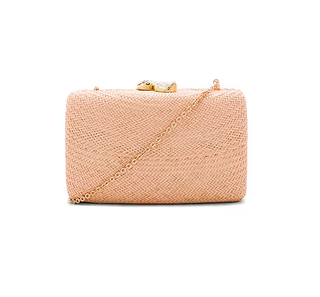 Kayu Jen Clutch in Toast with White Stone