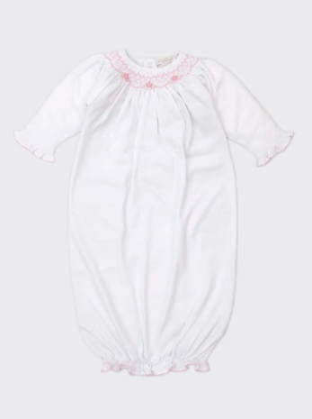 Kissy Kissy Sack with Hand Smocking in Fall Bishop White