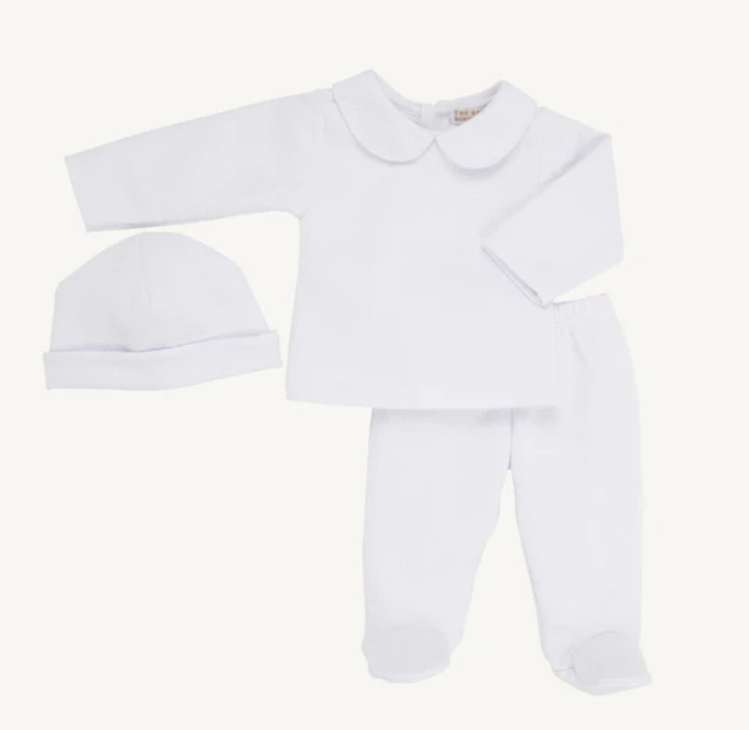 The Beaufort Bonnet Company Harts Hold Me Pima Set in Worth Ave White