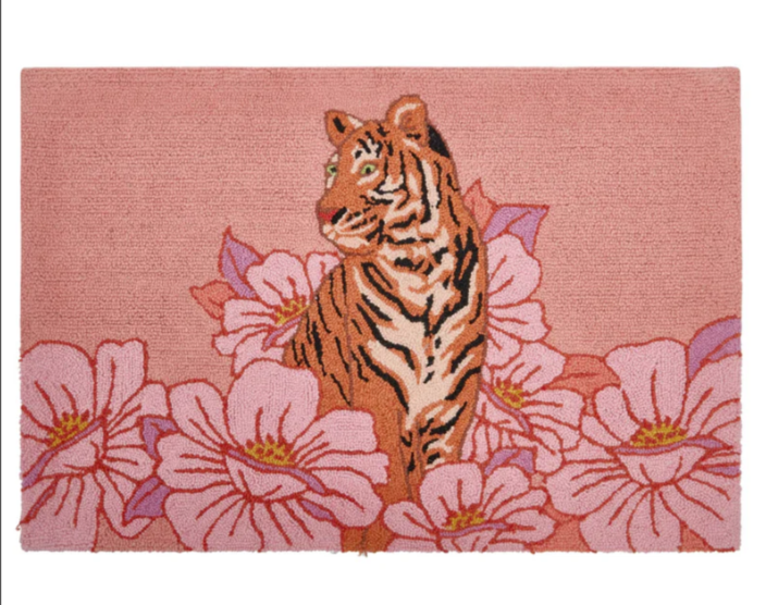 Peking Handicraft Blushing Tiger Hook Rug