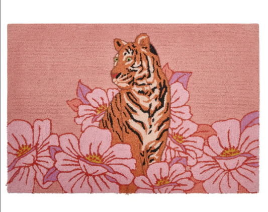 Peking Handicraft Blushing Tiger Hook Rug