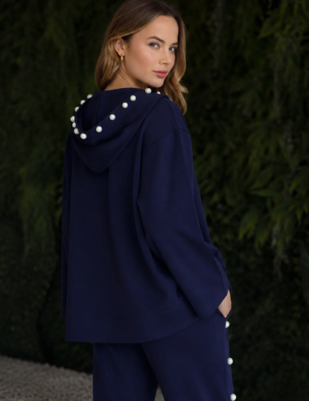 Joh Francine Pearl Hoodie in Navy