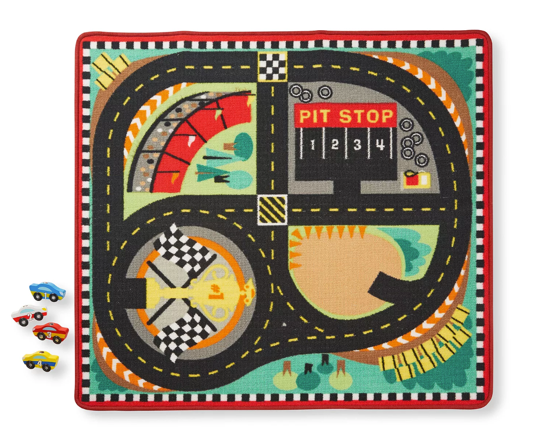 Melissa & Doug Round the Speedway Race Track Rug