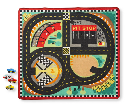 Melissa & Doug Round the Speedway Race Track Rug