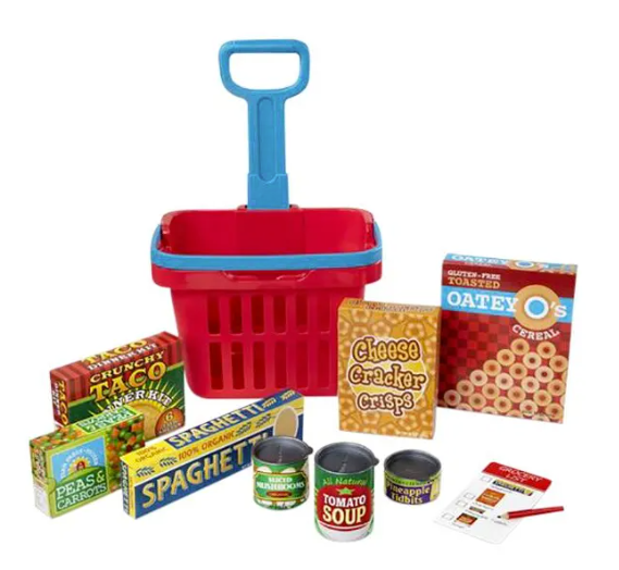 Melissa & Doug Rolling Grocery Basket