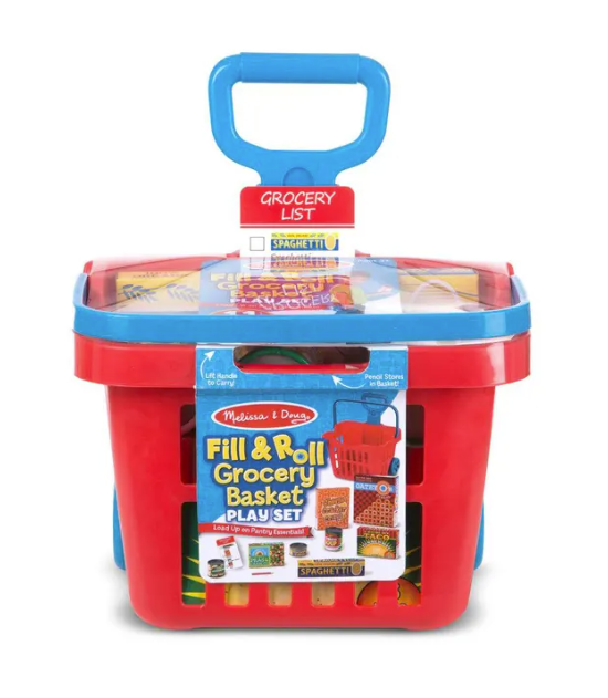 Melissa & Doug Rolling Grocery Basket