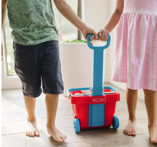 Melissa & Doug Rolling Grocery Basket
