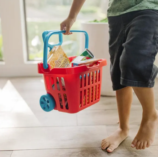 Melissa & Doug Rolling Grocery Basket