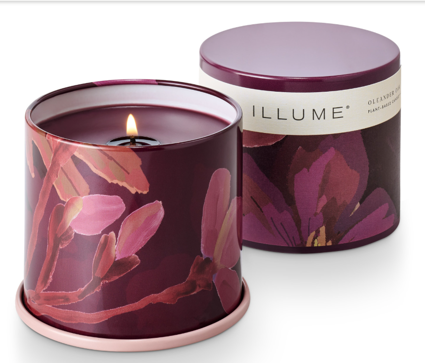 Creative Co-op Oleander Oak Vanity Tin Candle