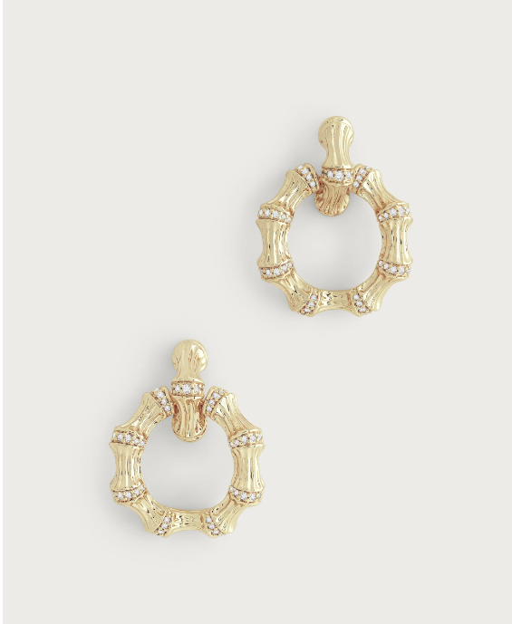 Anabel Aram Bamboo Double Hoop Earrings