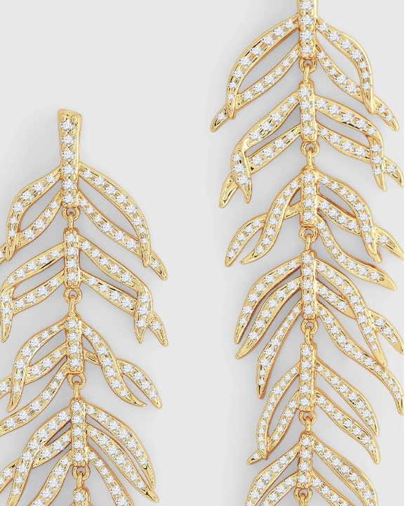 Anabel Aram Palm Leaves Dangle Earrings
