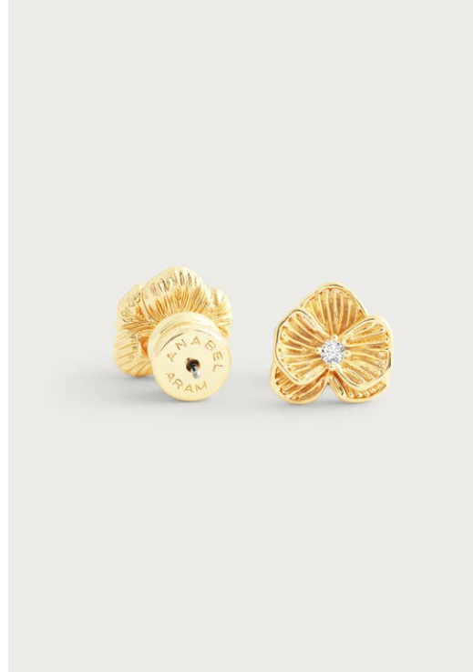 Anabel Aram Orchid Gold Stud Earrings