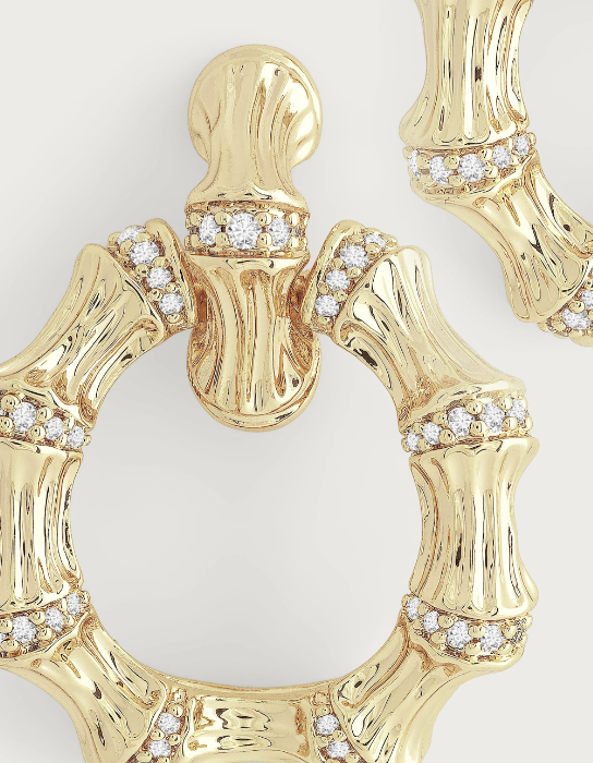 Anabel Aram Bamboo Double Hoop Earrings