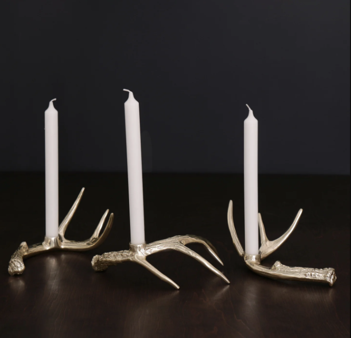 Beatriz Ball WESTERN Sierra Modern Antler Candle Gold