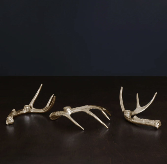 Beatriz Ball WESTERN Sierra Modern Antler Candle Gold