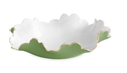 Beatriz Ball ENCANTO Colette Small Round Bowl Leaf Green and White