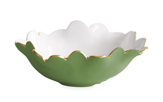 Beatriz Ball ENCANTO Colette Mini Round Bowl Leaf Green and White
