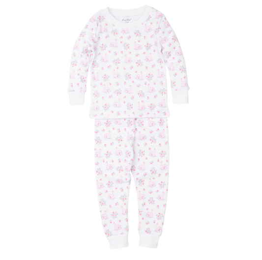 Kissy Kissy: Pajama Set with Swan Blossoms Print