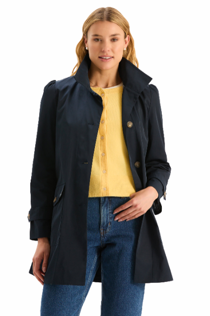Tyler Boe: Sutton Water Repling Trench Coat- NVY