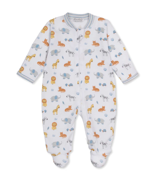 Kissy Kissy Footie with Zip Print