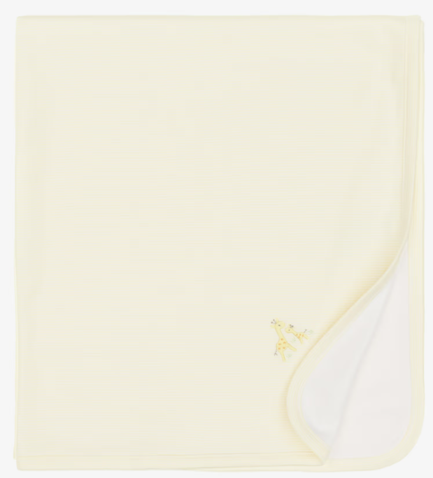 Kissy Kissy Blanket with Embroidery in Giraffe Love