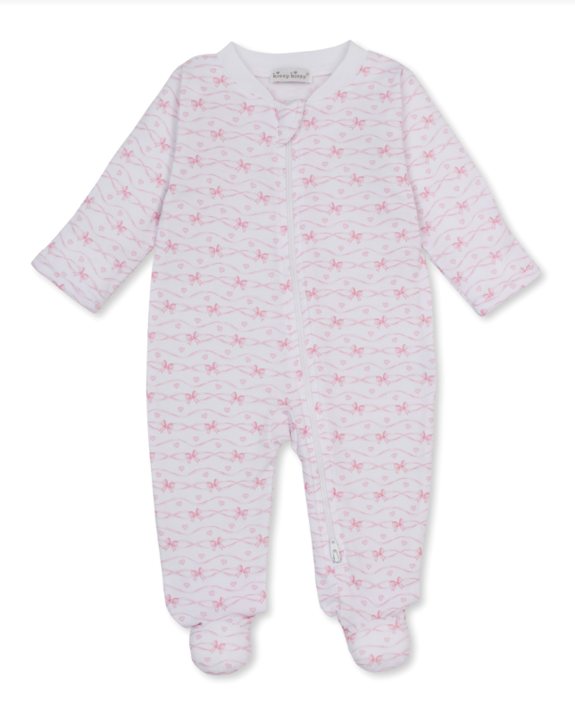 Kissy Kissy Footie with Zip Print