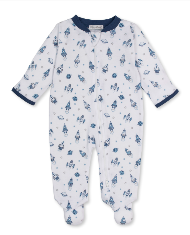 Kissy Kissy Footie with Zip Print