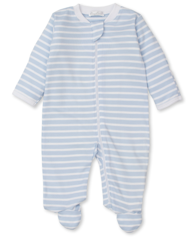 Kissy Kissy Footie with Zip in Team Stripes