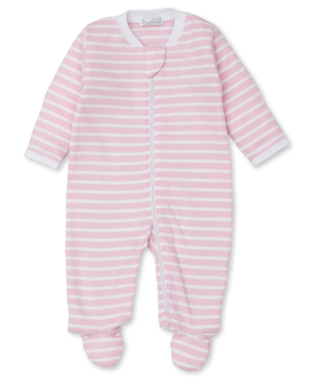 Kissy Kissy Footie with Zip in Team Stripes