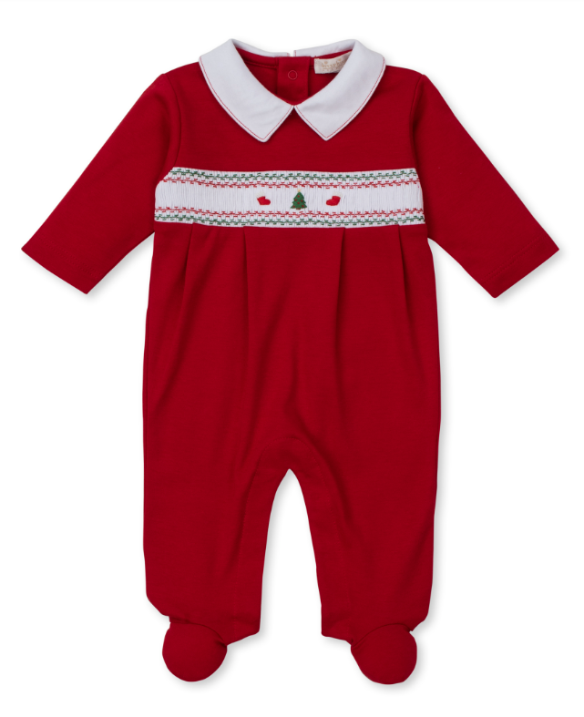 Kissy Kissy Footie with Hand Smocking and Collar