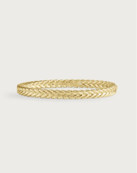 Anabel Aram Cheval Thin Braid Hinged Bangle