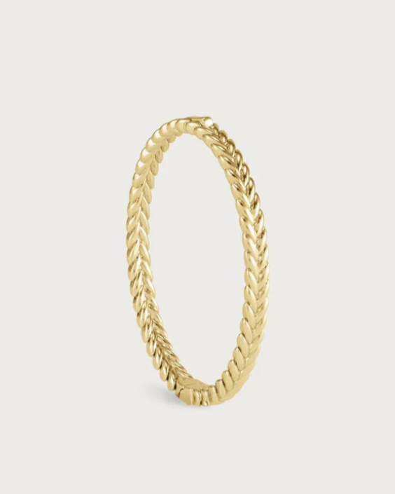 Anabel Aram Cheval Thin Braid Hinged Bangle