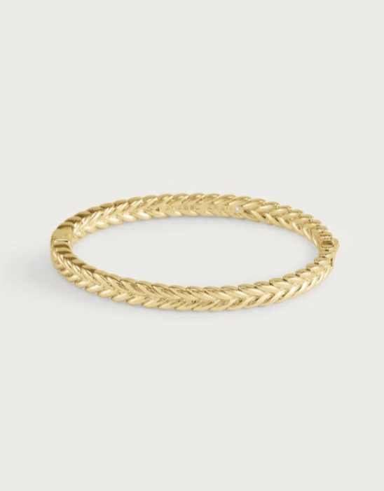 Anabel Aram Cheval Thin Braid Hinged Bangle
