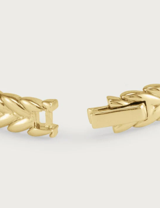 Anabel Aram Cheval Thin Braid Hinged Bangle
