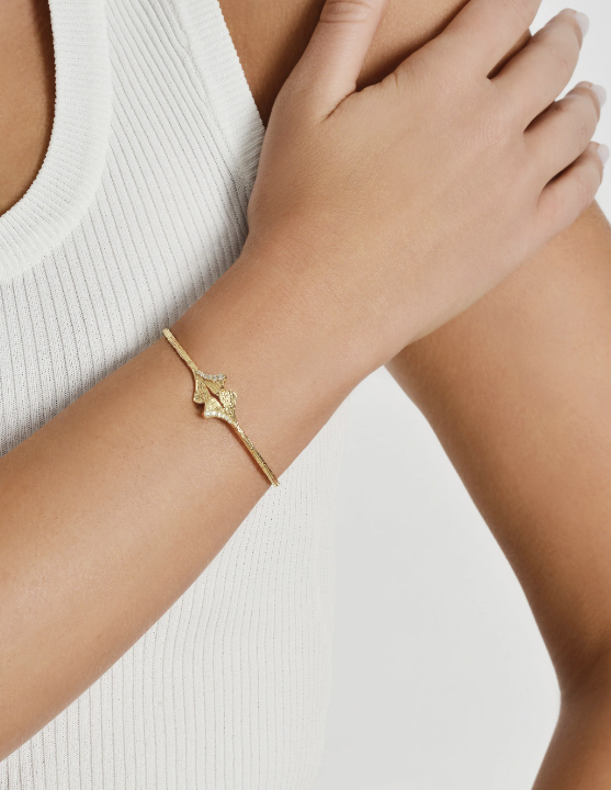 Anabel Aram Ginkgo Leaves Bangle
